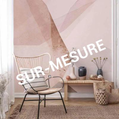 Papier peint design salon Cloaked Rose SUR-MESURE