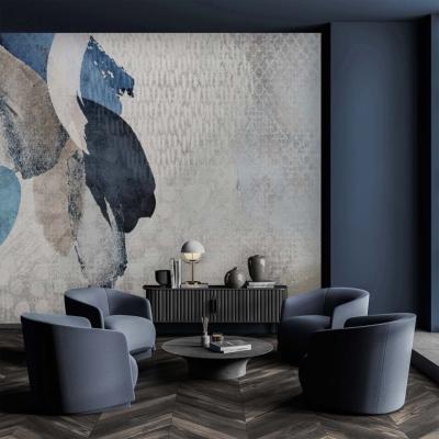 Papier peint design abstrait panoramique Abstraction In Blue