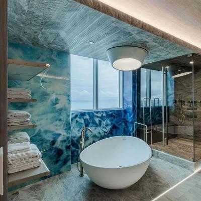 Panneaux salle de bains tanches bleu Iceland